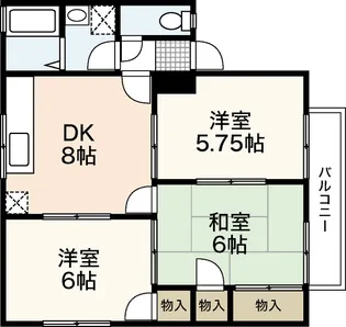 セジュール加美C棟【2階】の間取り