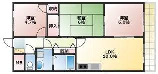 サンフラワー貴崎【4階】の間取り