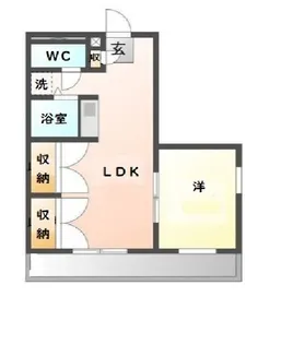 リバーライズII【1階】の間取り