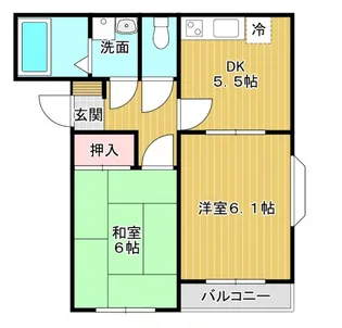 第7メゾンアカマ【2階】の間取り