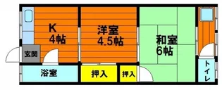 りんどうアパート【2階】の間取り