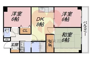 ブルーム北花田【1階】の間取り