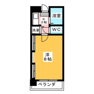 鏡ヶ池ハイツ【5階】の間取り