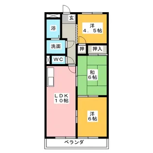 メゾンフローレス【2階】の間取り