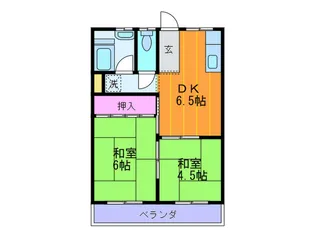 清風ハイツ【1階】の間取り