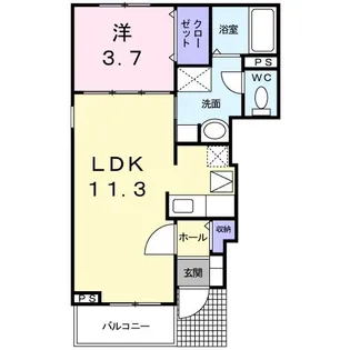 ラ・メール【1階】の間取り