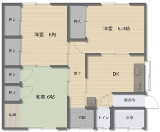 佐賀県三養基郡みやき町大字原古賀【一戸建】の間取り