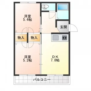 コーポラス敷地【3階】の間取り