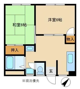 タウンコート大倉山【1階】の間取り