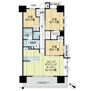 ライオンズ那覇三原マスターズゲート【16階】の間取り