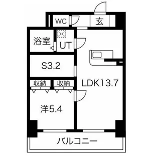 アプリーレ中之島【4階】の間取り