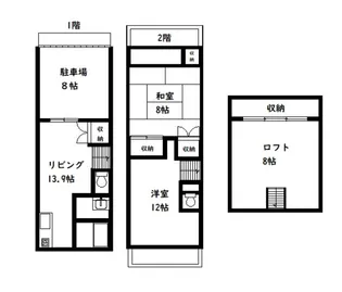 神奈川県横浜市鶴見区寛政町【一戸建】の間取り
