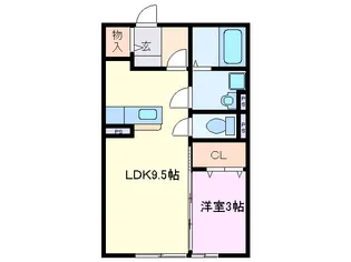 ユーキューブ【1階】の間取り