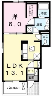 エフォートレス 八万【1階】の間取り