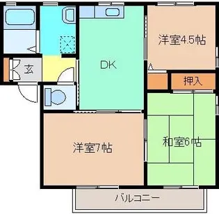 グランパルク B【2階】の間取り