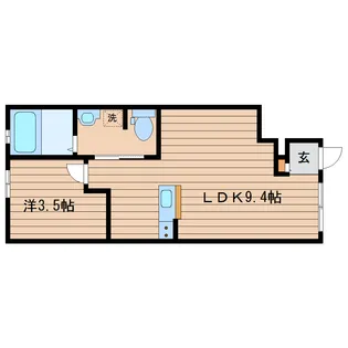 ライズ・フィルB【1階】の間取り