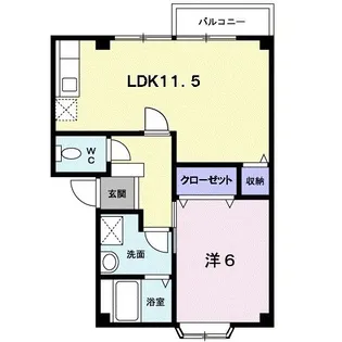 新潟県新発田市城北町2【アパート】の間取り