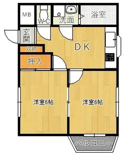 パークハウス【2階】の間取り