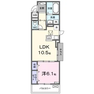 ハイド リアン【1階】の間取り