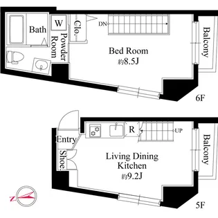 東京都板橋区板橋1【マンション】の間取り