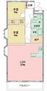 メゾンヤマカA【3階】の間取り