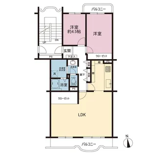 ラーバン港南台4号棟【1階】の間取り