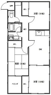 天神マンション【3階】の間取り