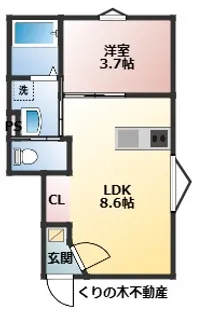 Casa Pacifica 喜田村【1階】の間取り