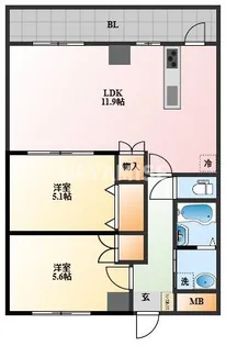 Zeal Nagasaki【4階】の間取り