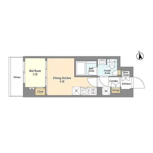 AIFLAT品川戸越パークサイド【2階】の間取り