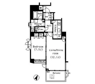東京都渋谷区神宮前1【マンション】の間取り