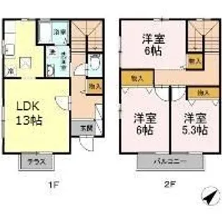 広島県広島市安佐南区山本3【一戸建】の間取り