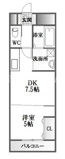 ピース・スクエア八万II A棟【2階】の間取り