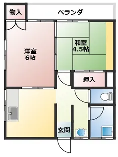 クレア宇宿【1階】の間取り