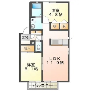 セルビア久美【2階】の間取り