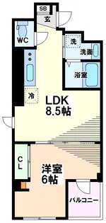 東京都日野市日野本町3【マンション】の間取り