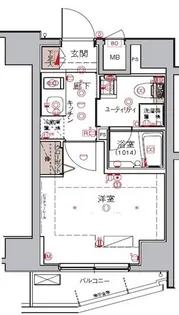 ハーモニーレジデンス大森WEST【2階】の間取り