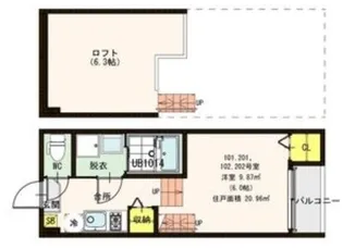 ロイヤルガーデン新田【1階】の間取り