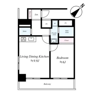 東京都中央区日本橋浜町1【マンション】の間取り