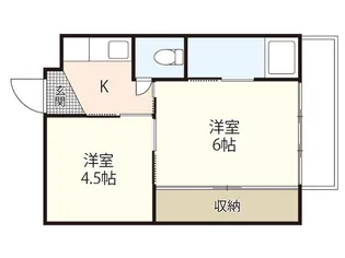 ビレッジハウス安古市4号棟【1階】の間取り