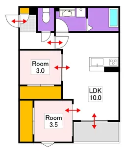 REGALEST 南高前【1階】の間取り