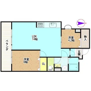 宮崎県都城市松元町【マンション】の間取り