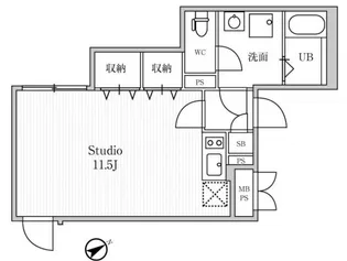 東京都目黒区東山1【マンション】の間取り