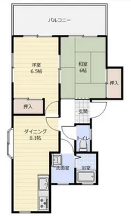 ナルミマンション【2階】の間取り