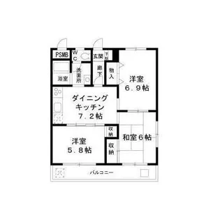 神奈川県相模原市中央区東淵野辺3【マンション】の間取り