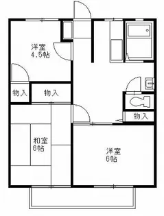 菊地ハイツA【2階】の間取り