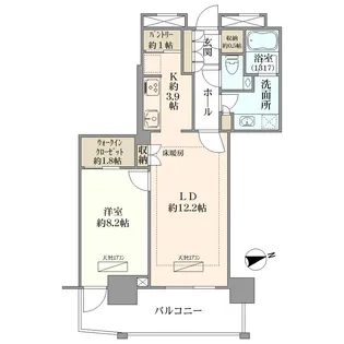 クレストプライムタワー芝【32階】の間取り