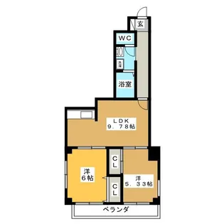 町屋レジデンス【2階】の間取り