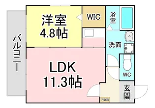 福岡県北九州市戸畑区中原東2【マンション】の間取り