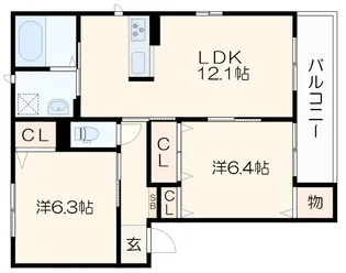 Bonheur近江【2階】の間取り